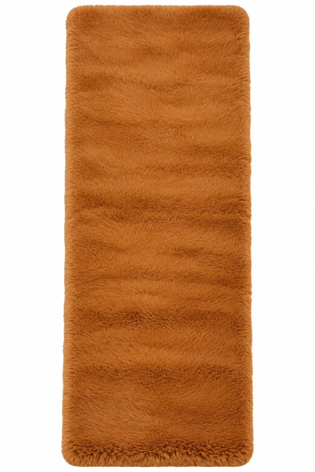 Supersoft Mustard Brown Rabbit Fur Bedside Runner