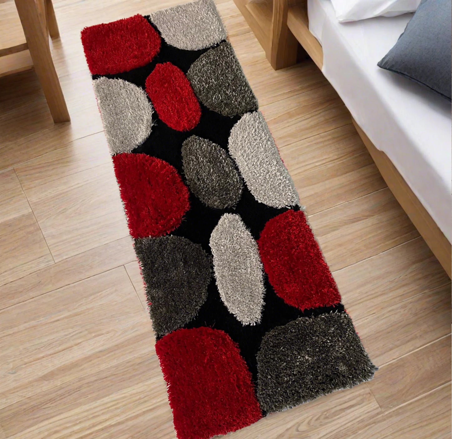 multi Stones Classical Look Shaggy Living Room Carpet.