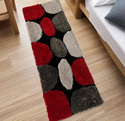 multi Stones Classical Look Shaggy Living Room Carpet.