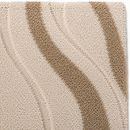 Ivory with Beige Beautiful Premium Micro Runner. Anti skid Rubber Baking Carpet