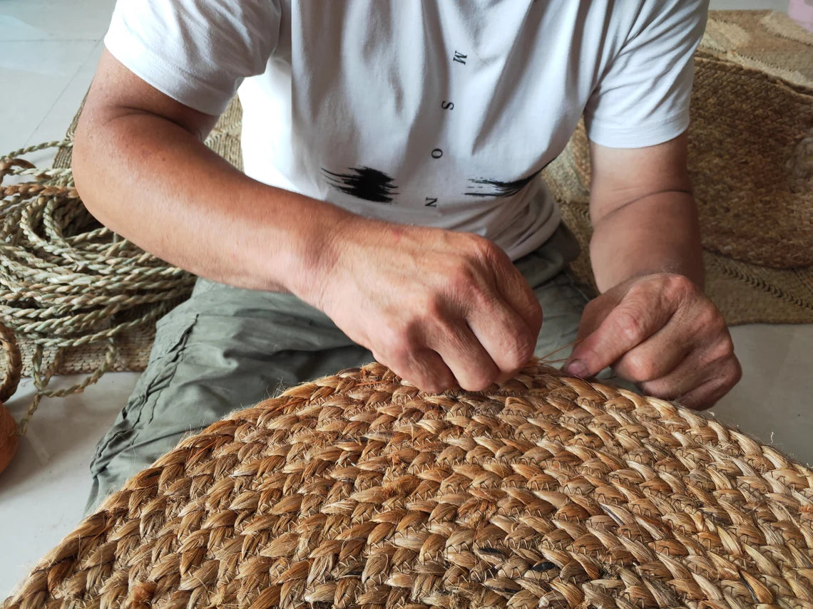 Natural Jute and Cotton Ecofriendly  Carpet.