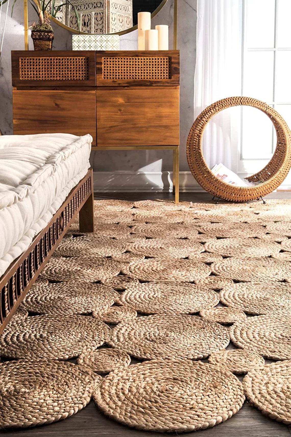 Natural Jute Braided Area Rug - Sustainable Rug