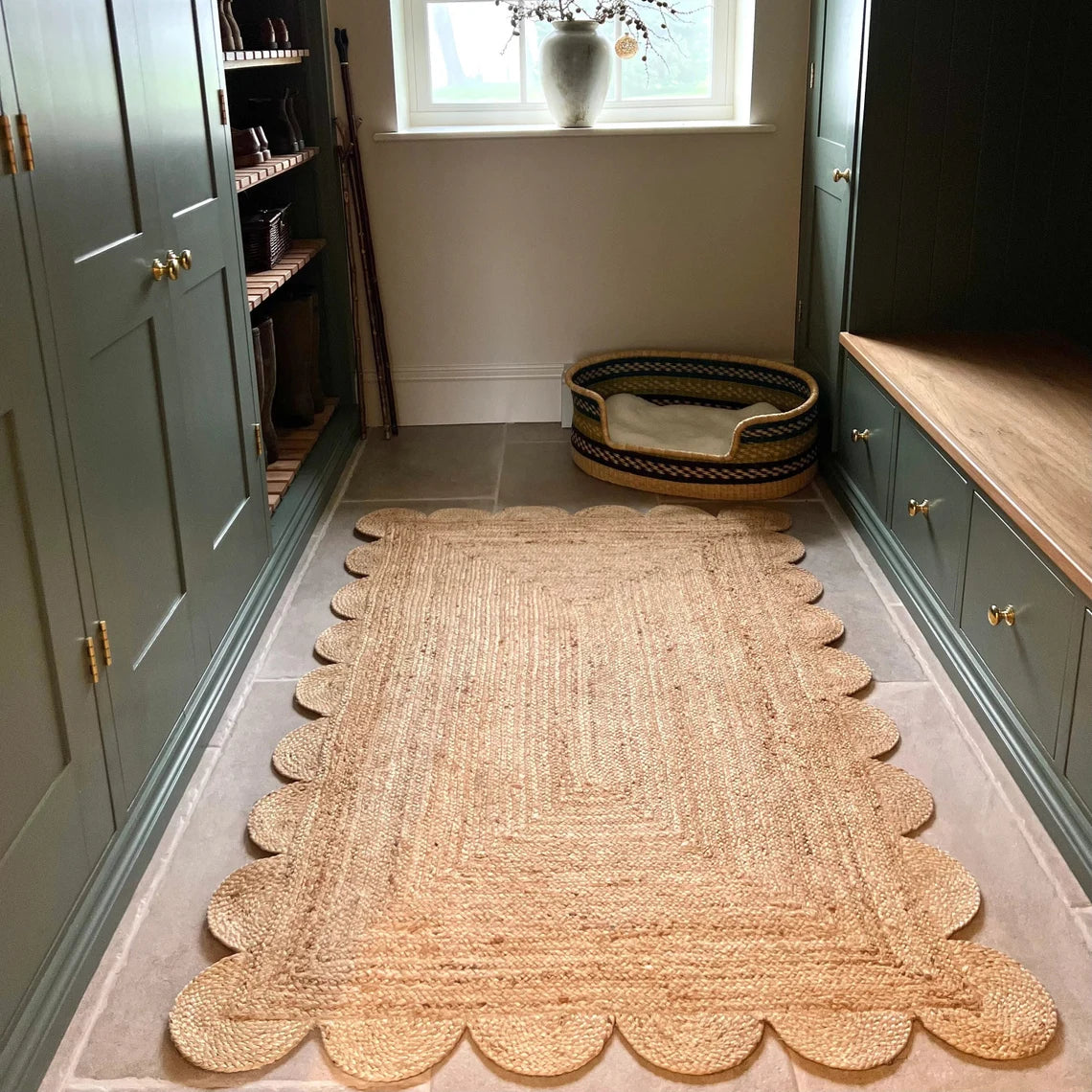 Jute Rectangular Rugs - Hand Braided Natural Jute – Kashyapa Rugs