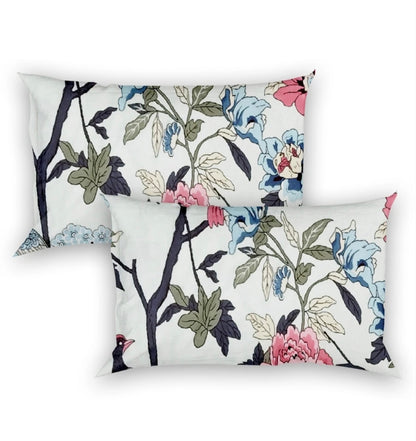 Kashyapa Rugs  Premium Cotton 🌴 Tree Birds🦃 Fitted Bedsheet – Double Bed Size with 2 Pillow Covers