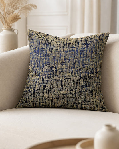 Blue and Gold Jacquard Cushion Covers Sofa-016