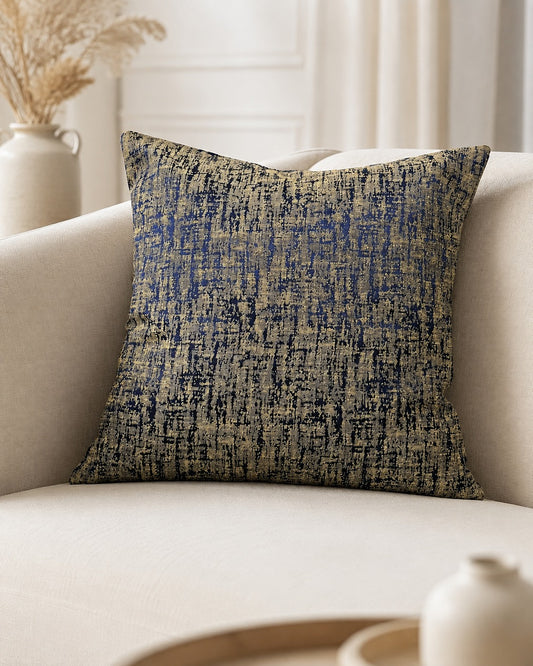 Blue and Gold Jacquard Cushion Covers Sofa-016