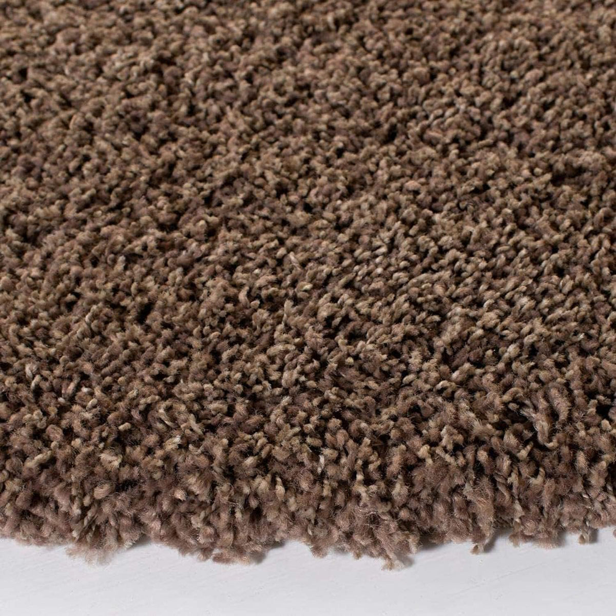 Brown 2 inch long pile Plain Beautiful Premium Microfiber Bedside Runner -  Soft Feel, Anti-Skid  Backing