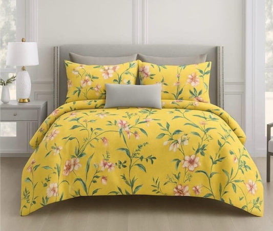 Kashyapa Rugs - Premium Glace Cotton Fitted Bedsheet – Double Bed Size with 2 Pillow Covers
