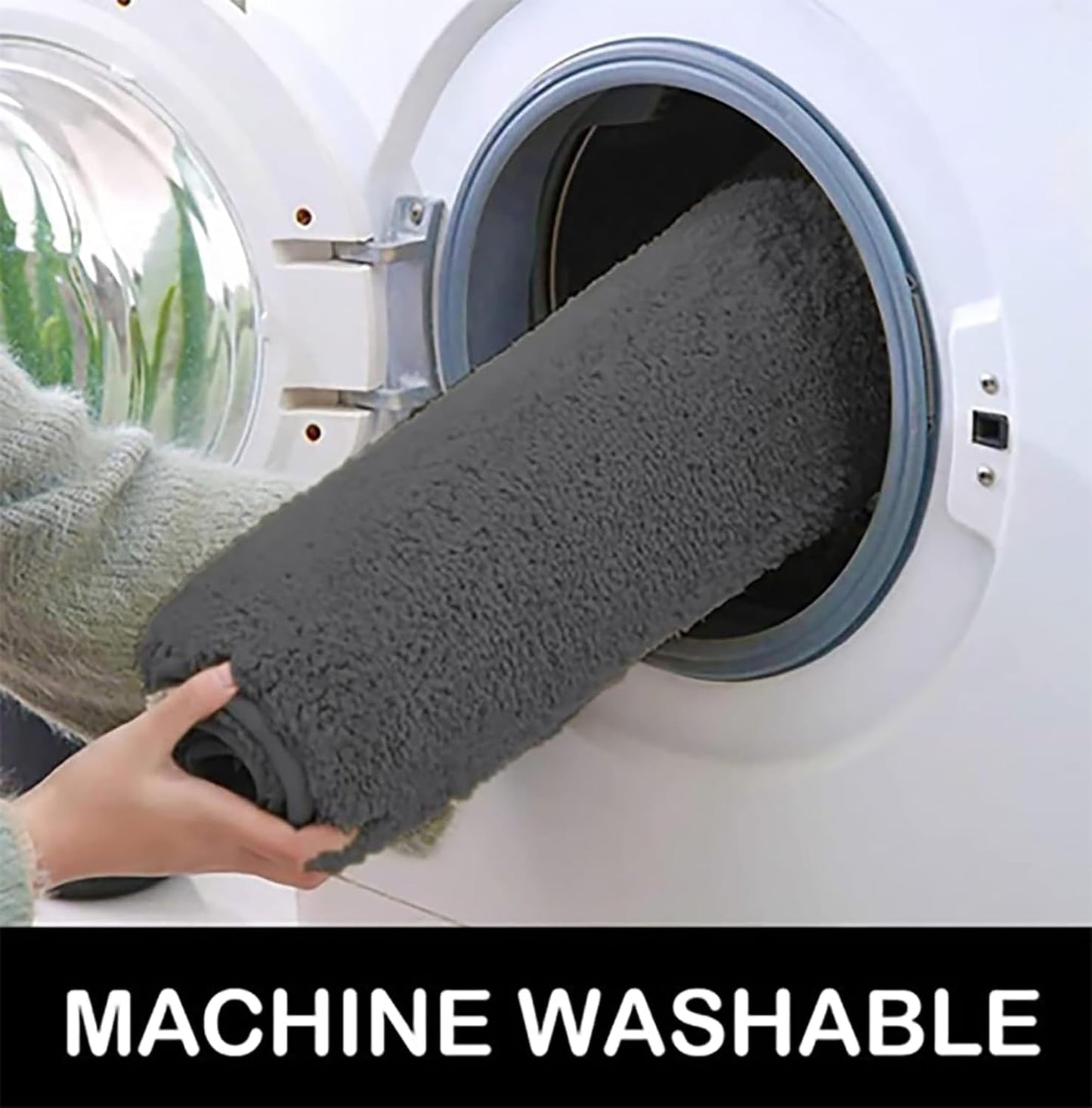 KashyapaRugs Premium Black Multi Colour Doormat  ( Pack of 2 ps )