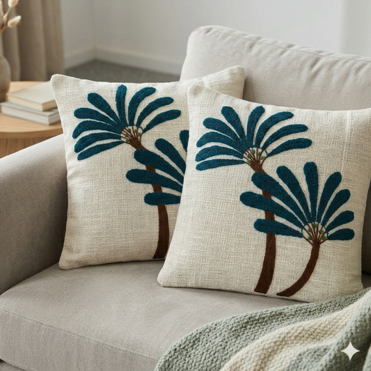 Elegant Designer Cushion Covers – Soft & Durable with Beautiful Floral Embroidery for Living Room Sofa-07