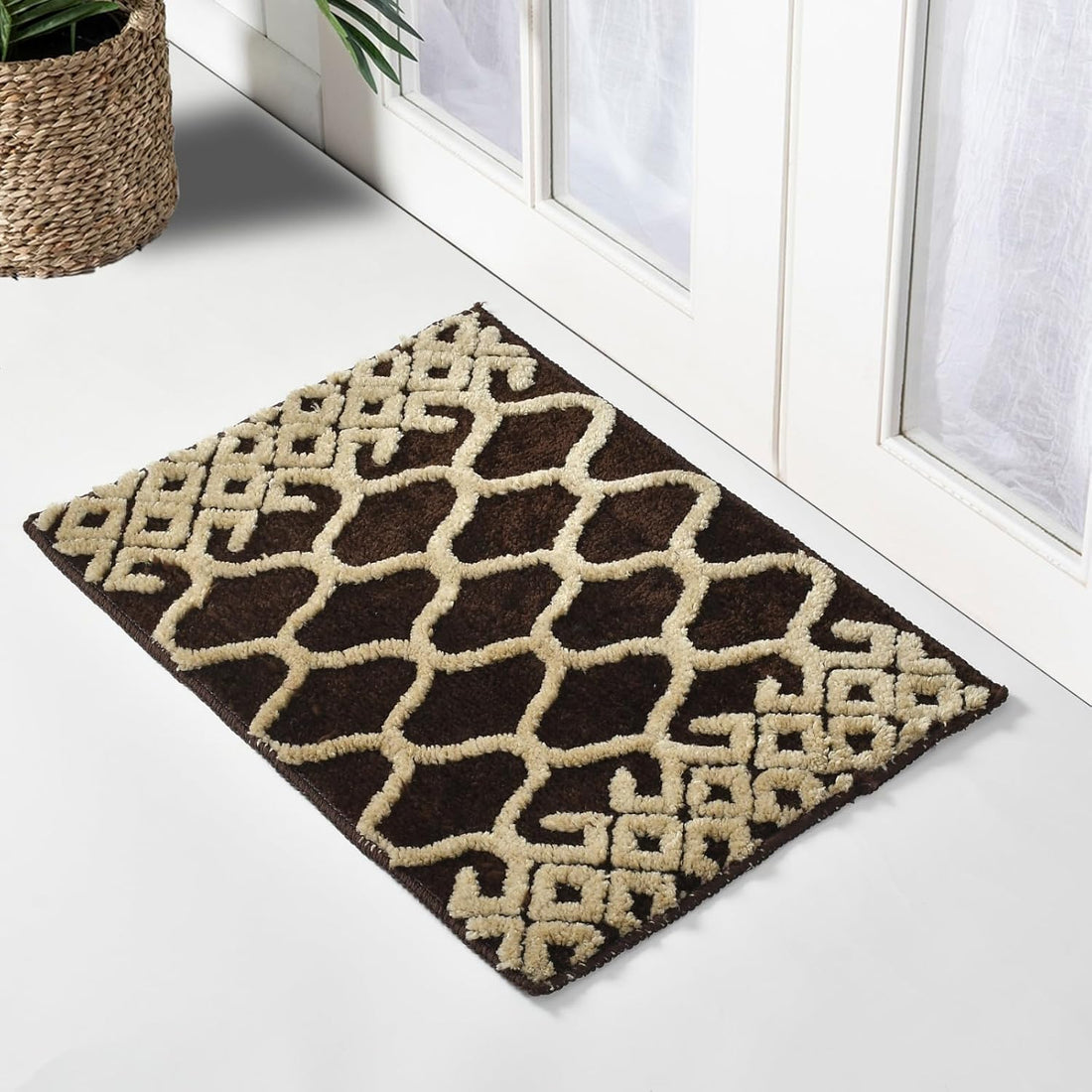 Kashyapa Rugs - Premium Red Multi Colour Doormat  ( Pack of 2 ps )